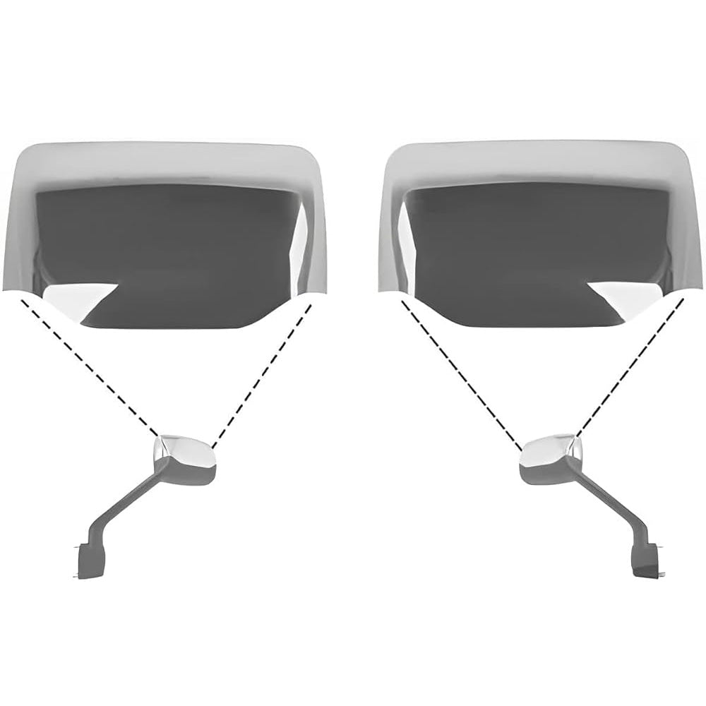 Kenworth T680 & Peterbilt 579/587 Chrome Hood Mirror Covers