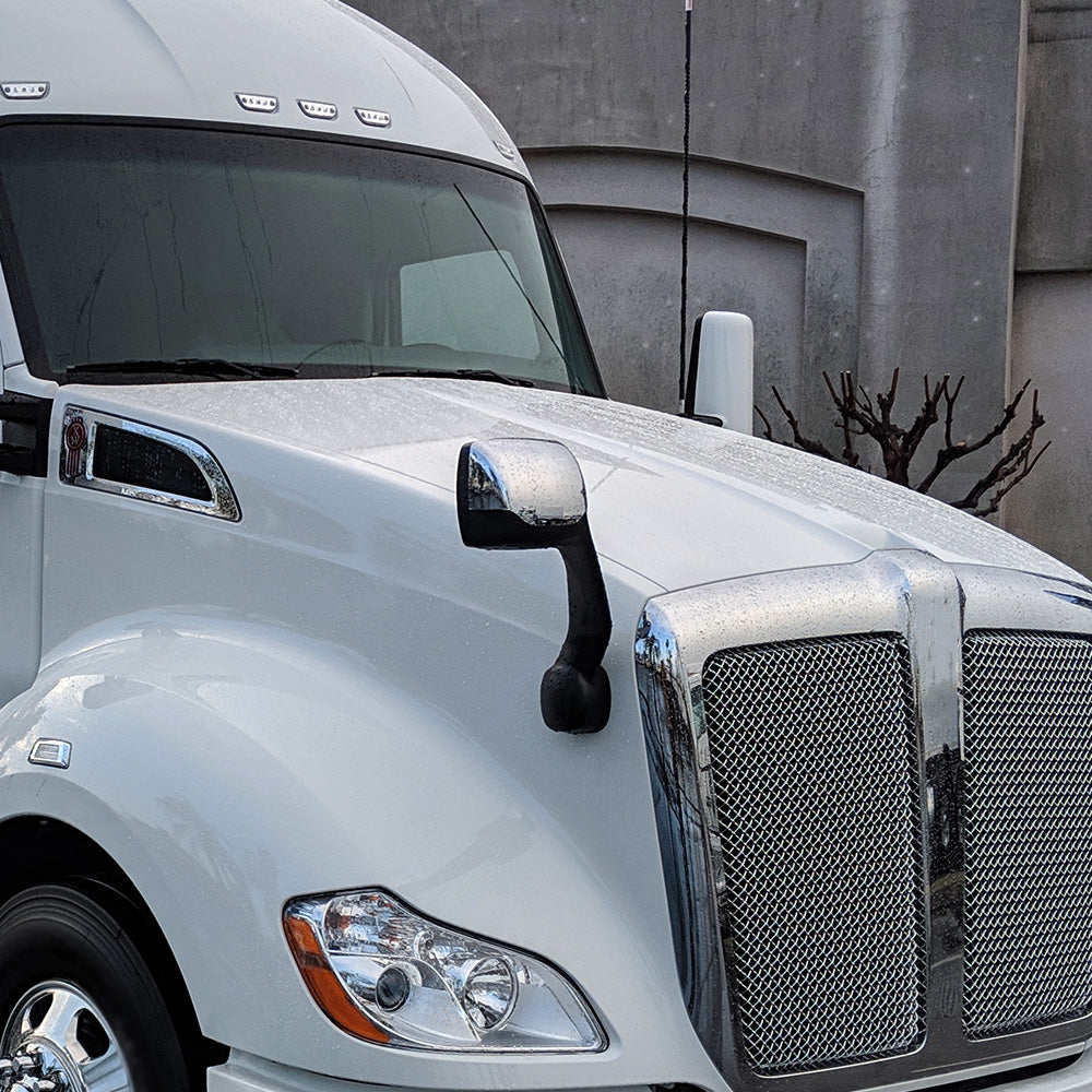 Kenworth T680 & Peterbilt 579/587 Chrome Hood Mirror Covers