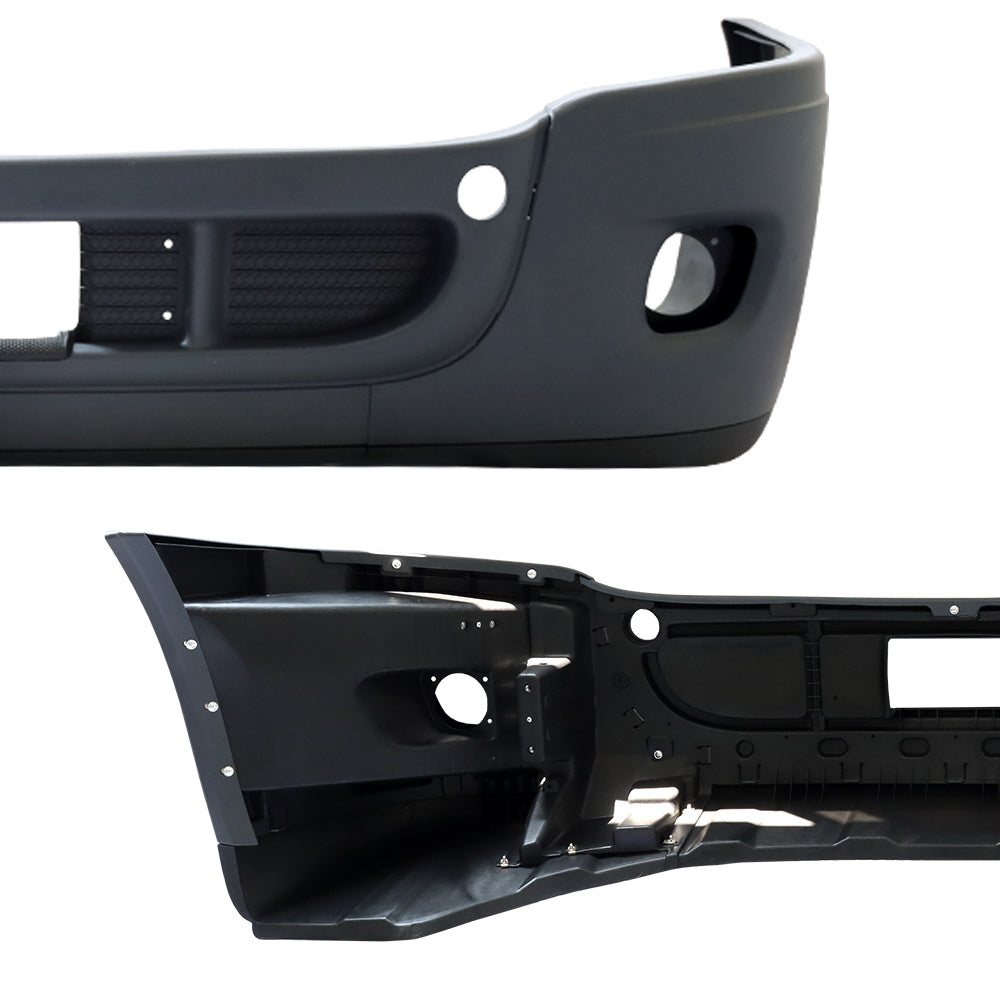 Complete Front Bumper Compatible With Freightliner Cascadia 2008-2016 With Fog Light Holes Black
