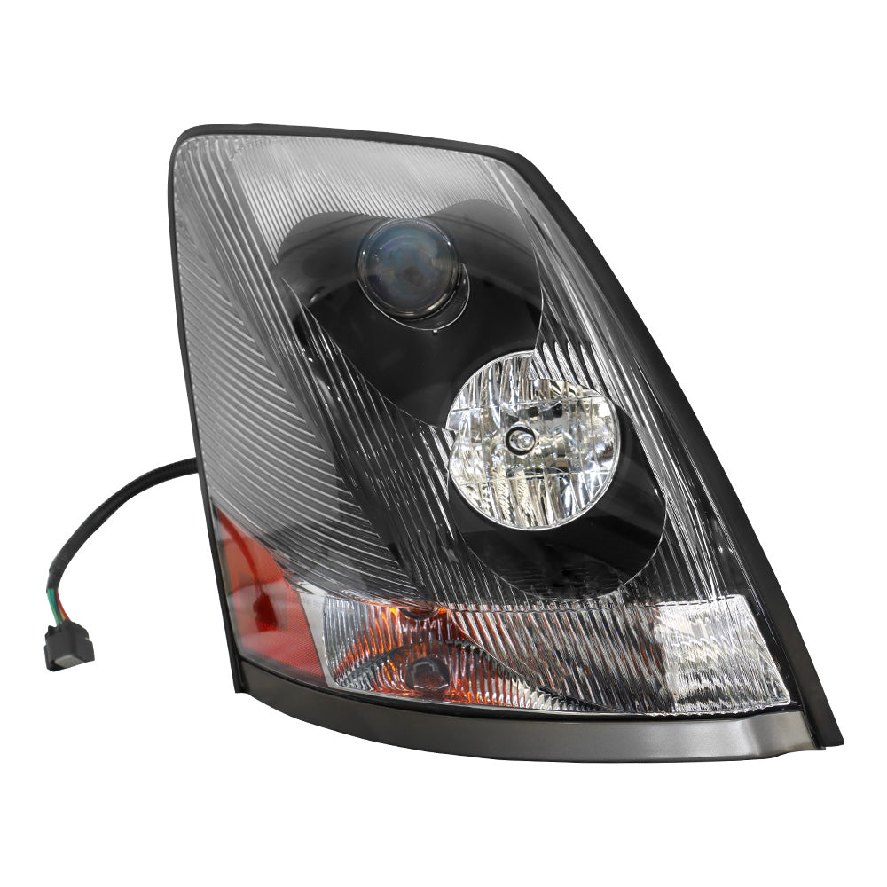 Fit for Volvo VNL/VNM Headlight Assembly Black With Turn Signal