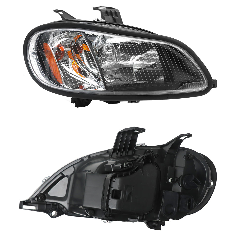 Freightliner M2 2004-2013 Headlight Assembly Black Pair