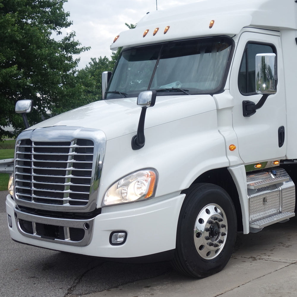 Fit for Freightliner Cascadia 2008-2016 Chrome Hood Mirrors