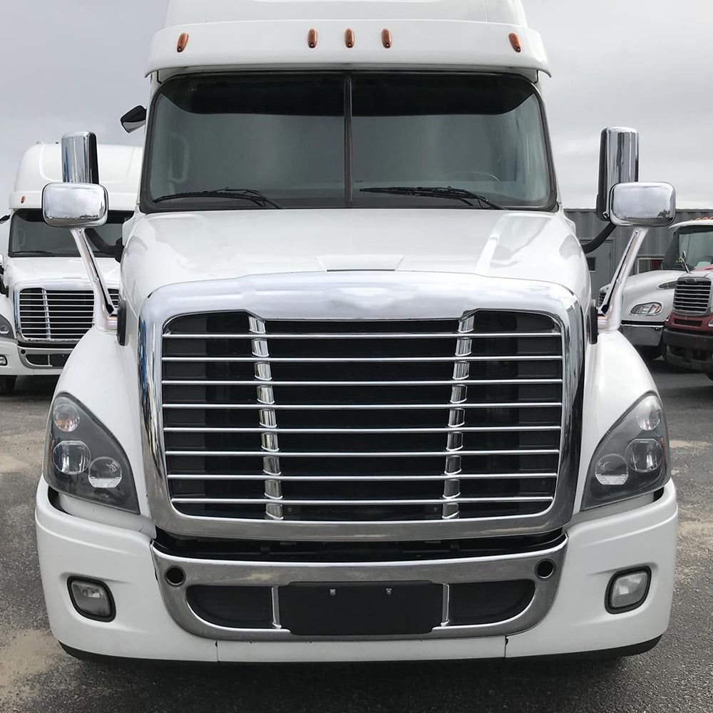 Compatible With Freightliner Cascadia 2008-2016 Complete Chrome Hood Mirrors