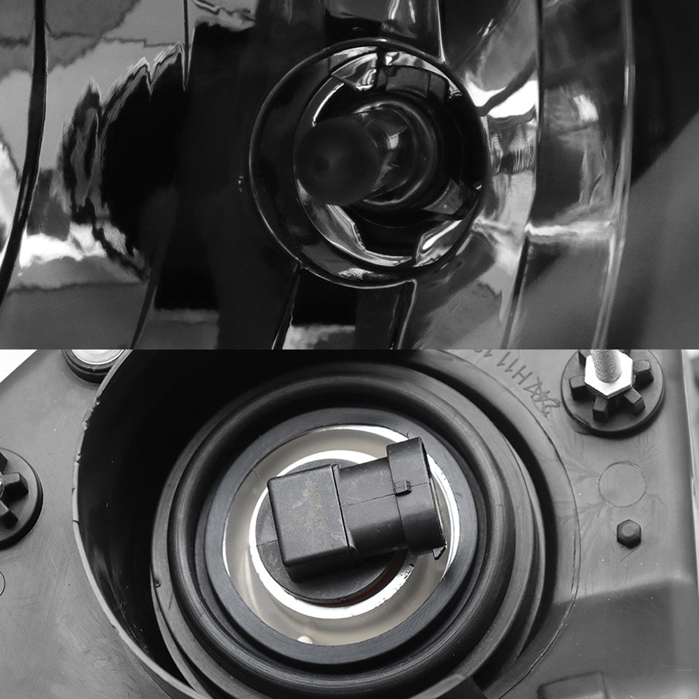 Freightliner Cascadia Halogen Headlights Black With Bulbs