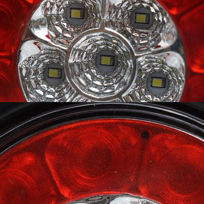 16 LED Tail Lights 4" Round Marker Lights With Rubber Gaskets 4Pcs