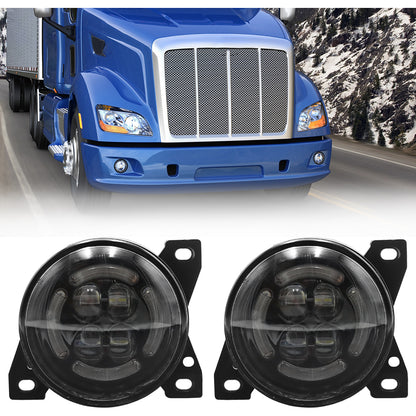 LED Fog Lights Compatible With Peterbilt Kenworth Driver and Passenger Side