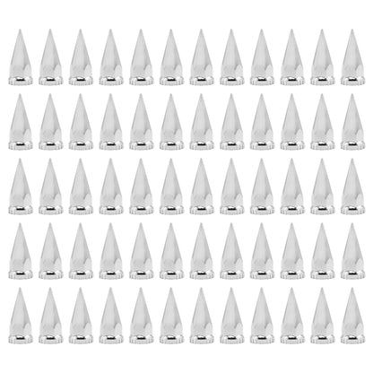 Push 33mm Chrome Spiked Wheel Hub Covers 4 3/4" Compatible With Semi Truck 60Pcs