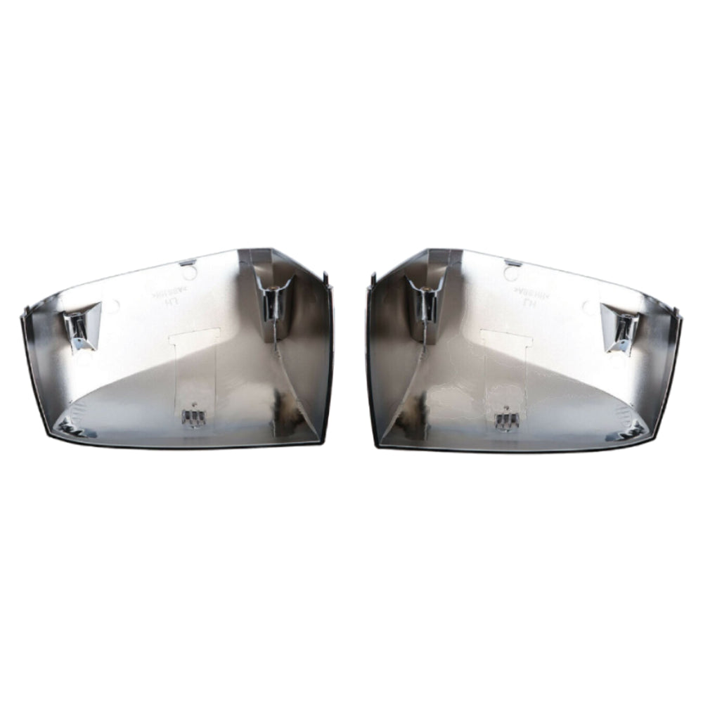 Chrome Hood Mirror Covers Compatible With Volvo VNL 2004-2017 2Pcs