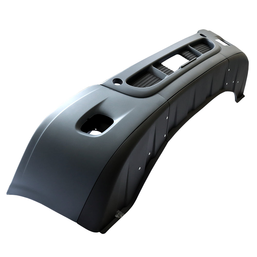 Complete Front Bumper Compatible With Freightliner Cascadia 2008-2016 With Fog Light Holes Black