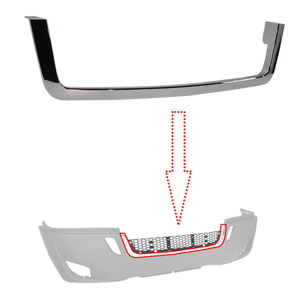 Chrome Front Bumper Center Trim Compatible With Freightliner Cascadia 2018-2024