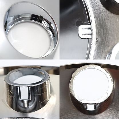 Spiked Semi Truck Removable Hub Covers Kit 2 Front and 4 Rear Include Hub Caps