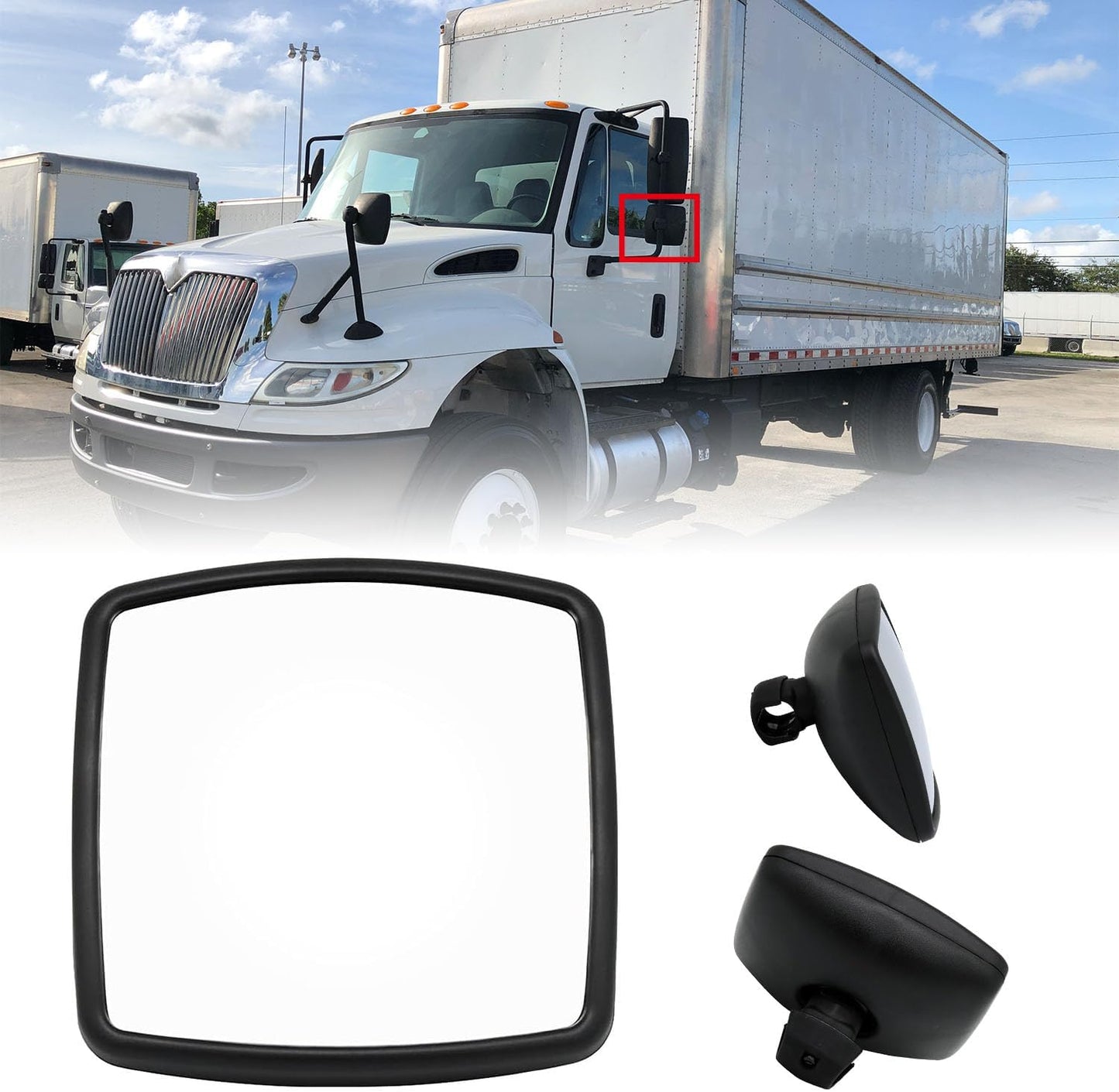 For Freightliner M2 106 2004-2016 Door Mirror Lower Mirror Glass with frame