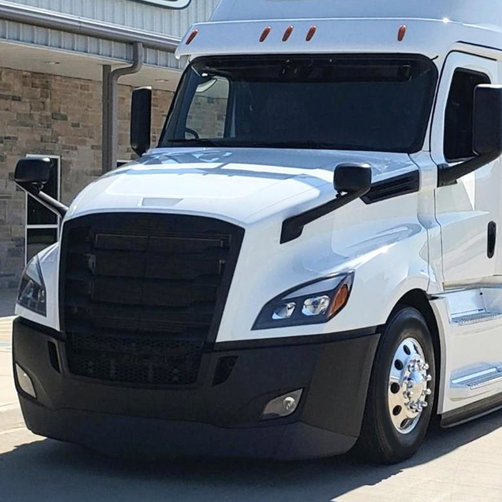 Freightliner Cascadia 2018-2021 Black Hood Mirrors
