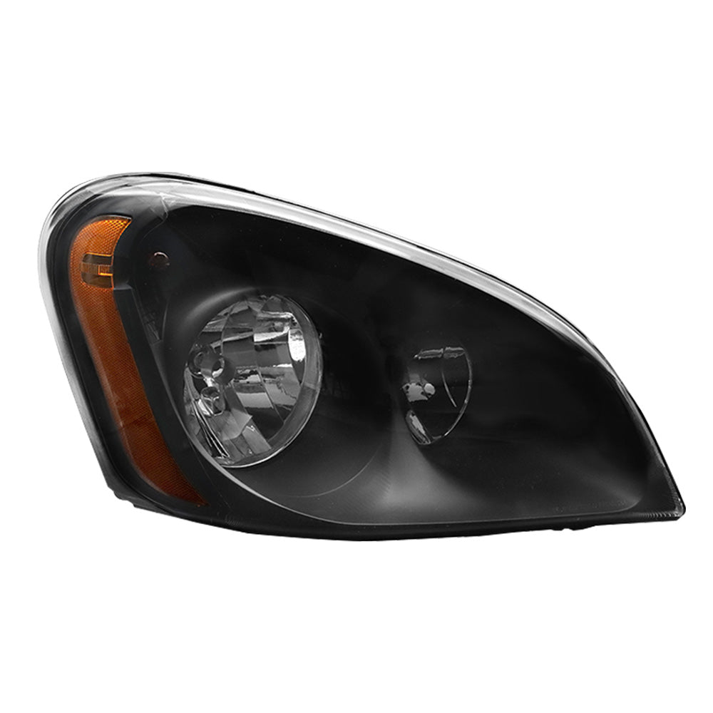 Freightliner Cascadia Halogen Headlights Black With Bulbs