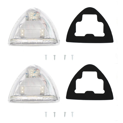 31 LED Turn Signal Replacement Fit for Peterbilt 359 357 365 378 379 Triangle Amber Led & Clear Lens 2Pcs