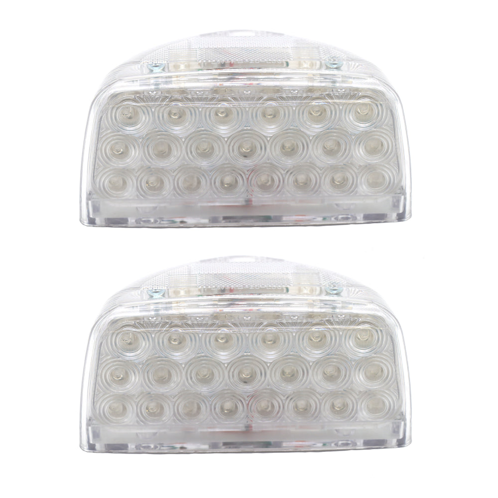 31 LED Turn Signal Replacement Fit for Peterbilt 359 357 365 378 379 Triangle Amber Led & Clear Lens 2Pcs