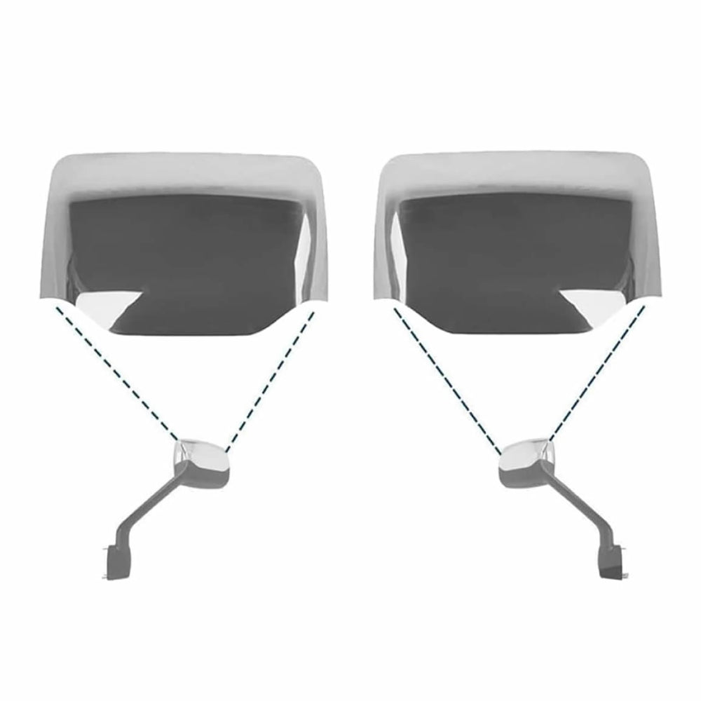 Chrome Hood Mirror Covers Fit for Kenworth T680 Peterbilt 579/587