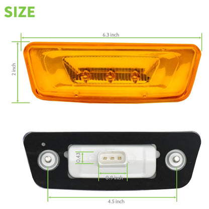 2Pcs LED Side Marker Turn Signal Lights Assemblies for Kenworth T680 T880 and Peterbilt 576