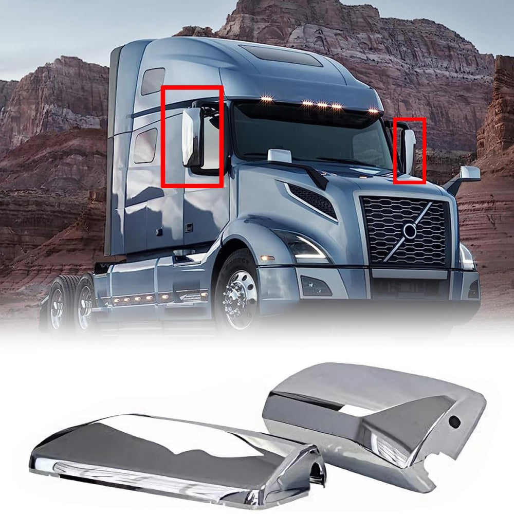 A Pair of Door Mirror Covers Fit for Volvo VNL 630/730/780/860 VNM 200/430 VNX 300