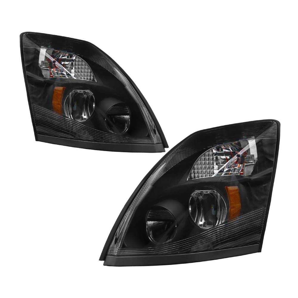 Volvo VNL Black Factory Style LED Headlights 2004-2014