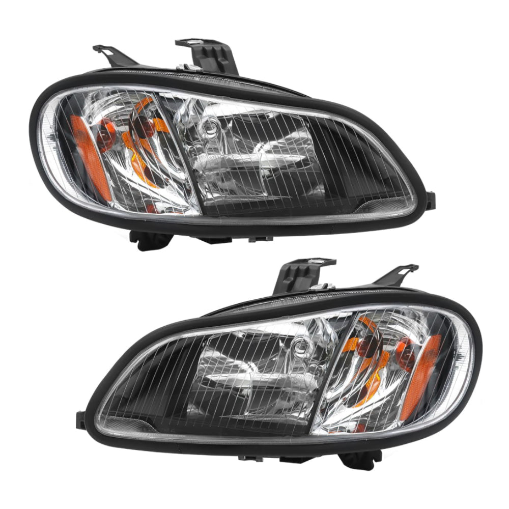 Freightliner M2 2004-2013 Headlight Assembly Black Pair