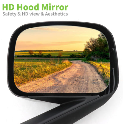 Hood Mirrors Assembly with Heater fit for Freightliner Cascadia 2018-2022(Black)