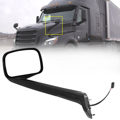 Hood Mirrors Assembly with Heater fit for Freightliner Cascadia 2018-2022(Black)