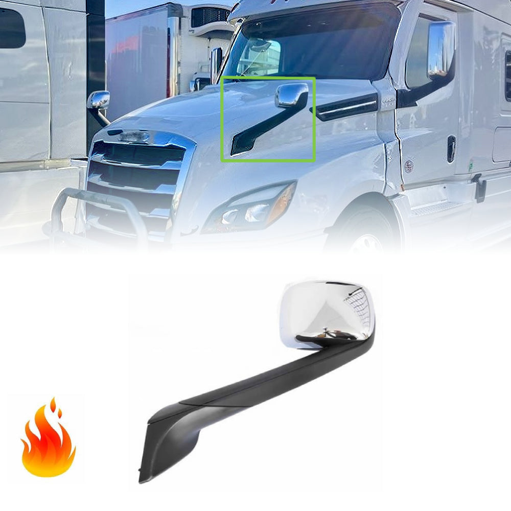 Chrome Hood Mirrors Assembly Compatible with 2018-2021 Freightliner Cascadia