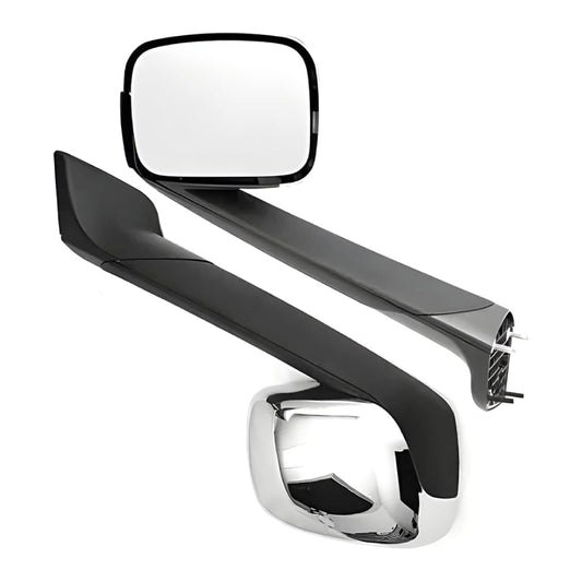 Chrome Hood Mirrors Assembly Compatible with 2018-2021 Freightliner Cascadia