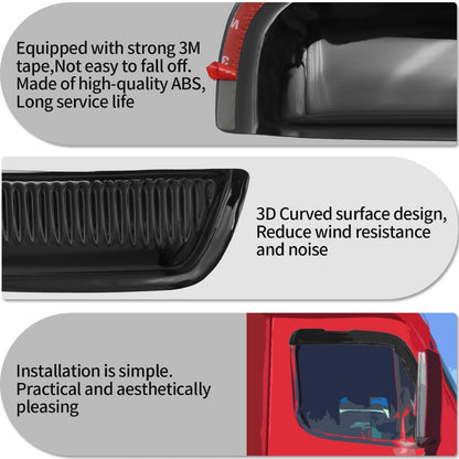 Window Air Guard Deflectors Compatible with 2007-2017 Freightliner Cascadia