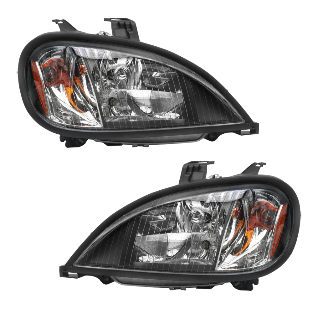 Freightliner Columbia Headlights Assembly Halogen Black